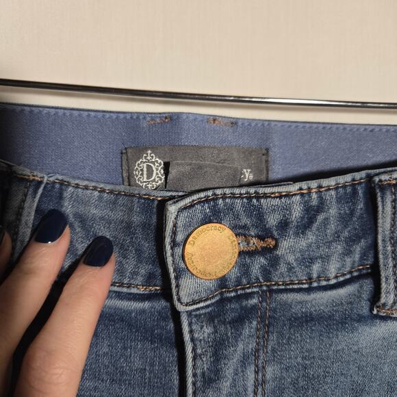 Democracy Ab Tech Wide Leg Jeans Denim 12 High Rise Trendy Elastics Stretch - Picture 3 of 7